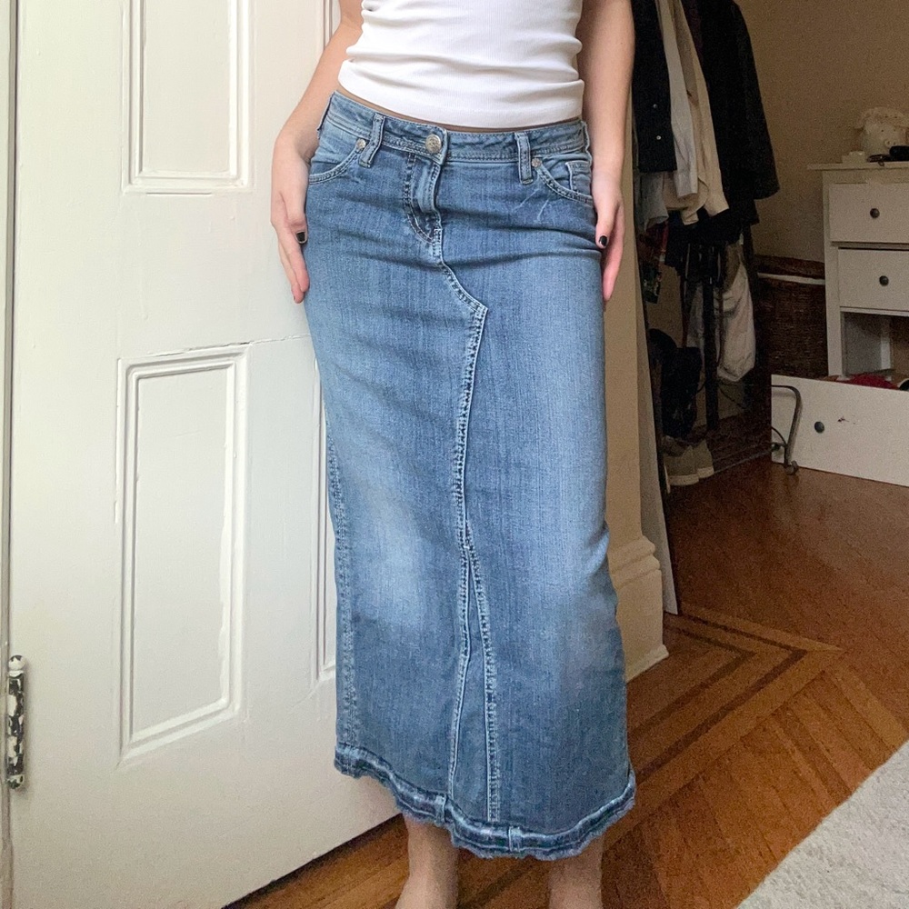 Silver Jeans Denim Maxi Skirt